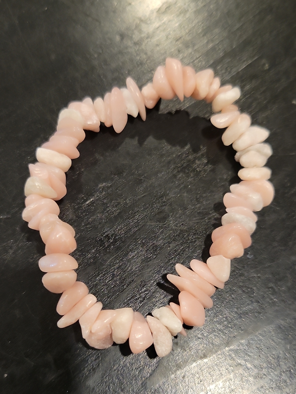Pink Opal Crystal Chip Bracelet